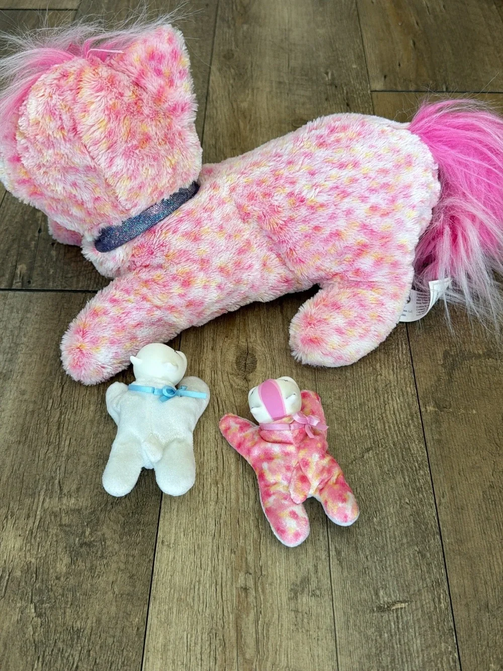 Kitty Surprise Pink Plush Kitty with Two Plush Kittens